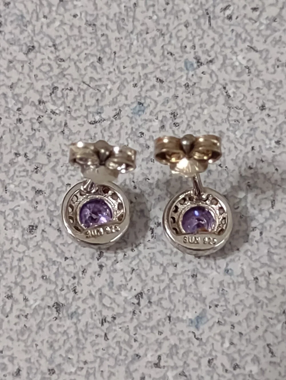 Amethyst Studs+Halo